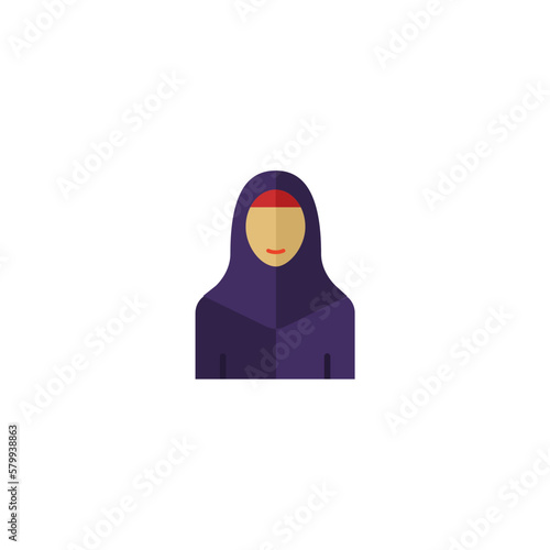 headscarf muslim icon Ramadan and Islamic Eid