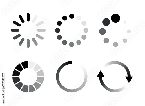 Loading bar icon in flat style. Progress indicator vector illustration on isolated background. Download button sign business concept.