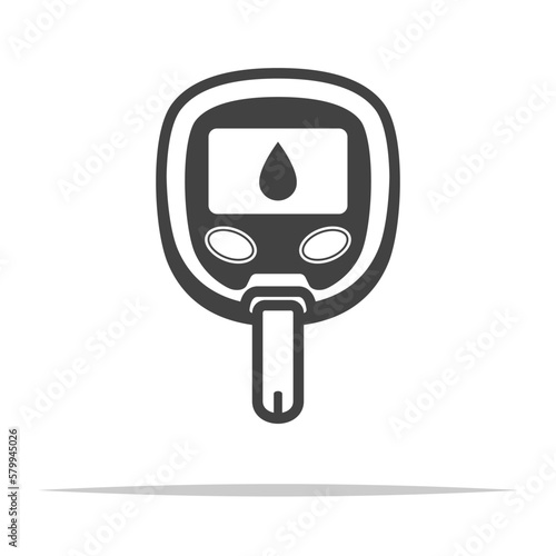 Glucose meter icon transparent vector isolated