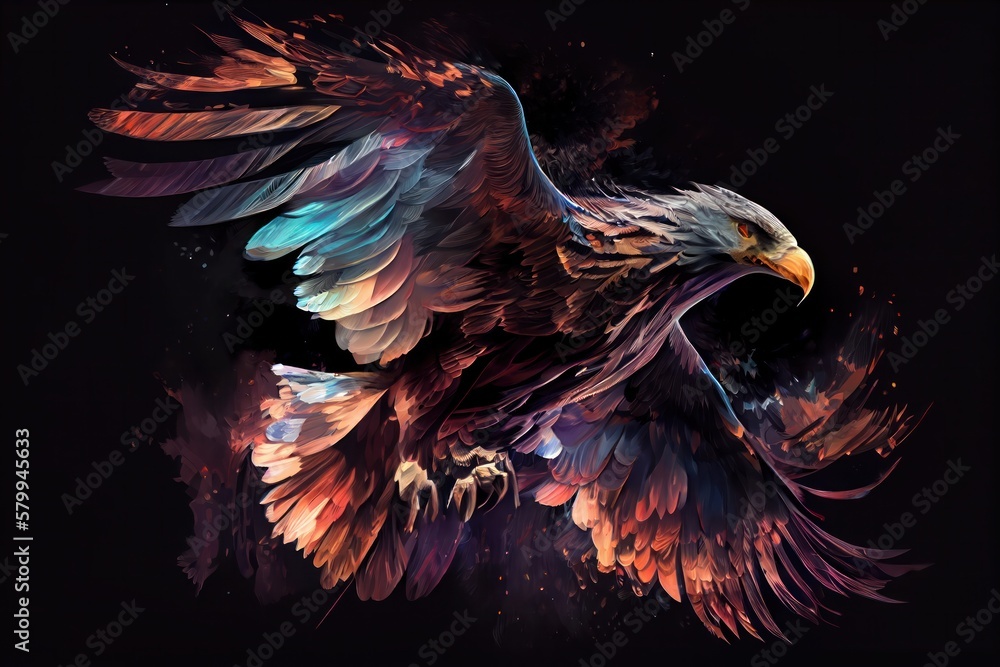 Obraz premium Eagle illustration. Generative AI
