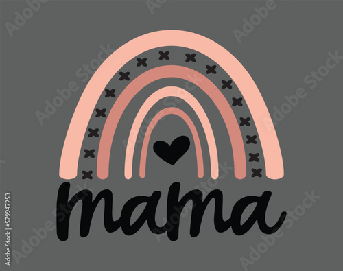 Mama T-Shirt and apparel design. mom SVG t shirt, mom SVG cut file, Mother’s Day Hand drawn lettering phrase, Isolated, typography, trendy Illustration for prints on posters and cards