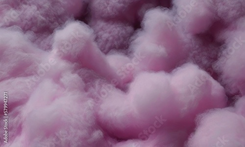 Abstract fluffy soft hue, delicious candyfloss texture, pink cotton wool backdrop. Generative Ai.