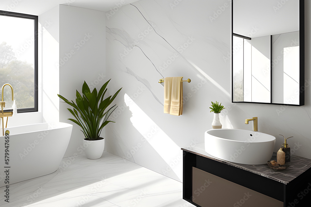 Curated visual reference: Modern And Luxury Bathroom Vanity With Marble Countertop And White Photo Inspiration