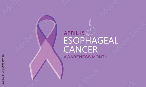  April is Esophageal cancer awareness month. Template for background, banner, card, poster 