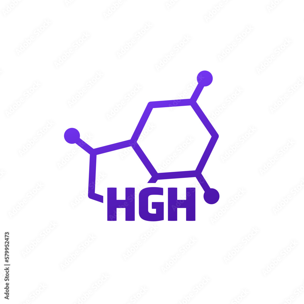 HGH icon, human growth hormone vector HGH icon, human growth hormone vector