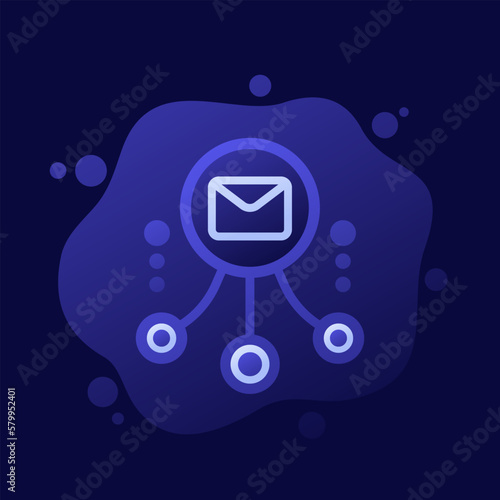 email automation icon, vector design