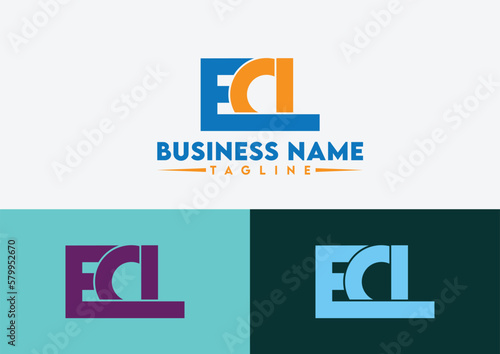Letter ECL logo design, ECL letter logo photo