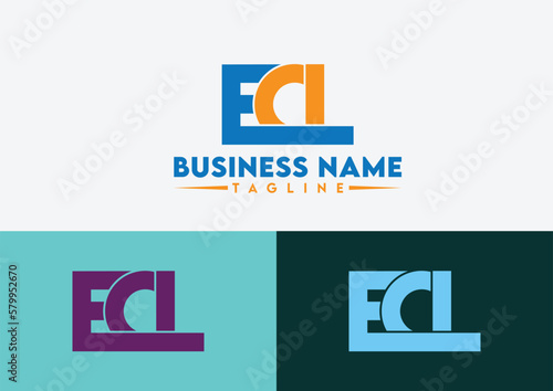 Letter ECL logo design, ECL letter logo