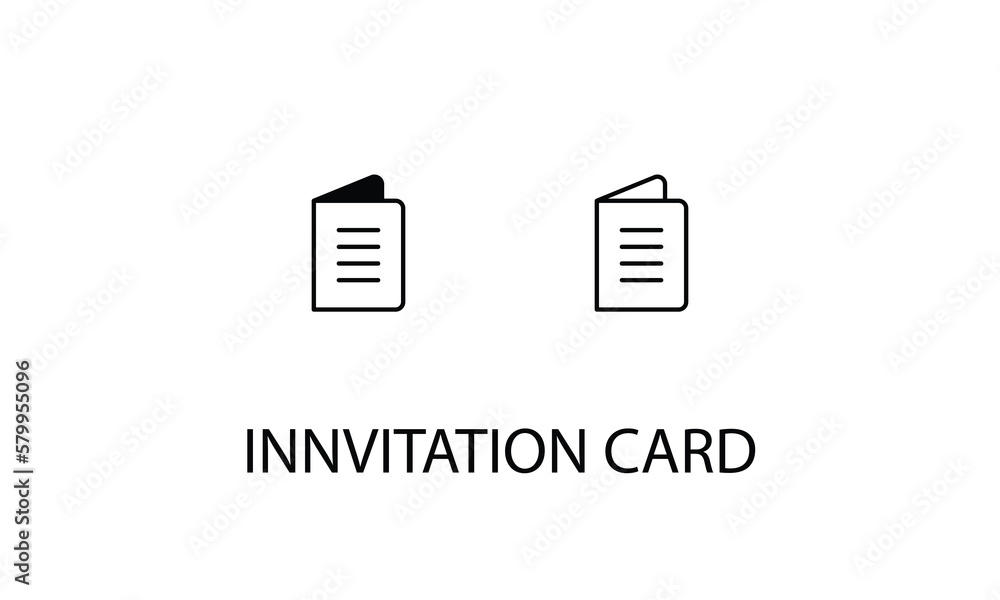 Invitation card double icon design stock illustration Invitation card double icon design stock illustration