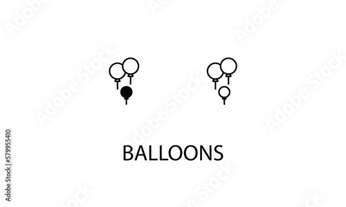 Balloons double icon design stock illustration