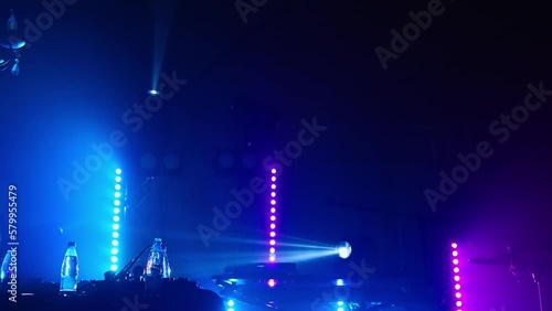 scene with musical instruments before concert,