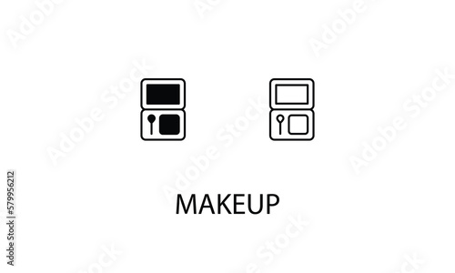 Makeup double icon design stock illustration