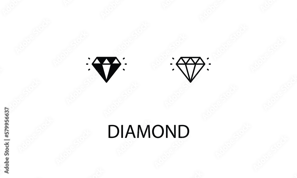 Diamond double icon design stock illustration