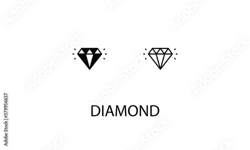 Diamond double icon design stock illustration