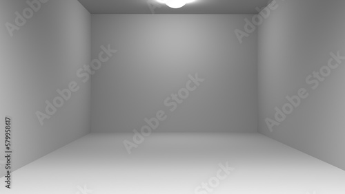 Empty room as background for photo and video editing. 3d render.