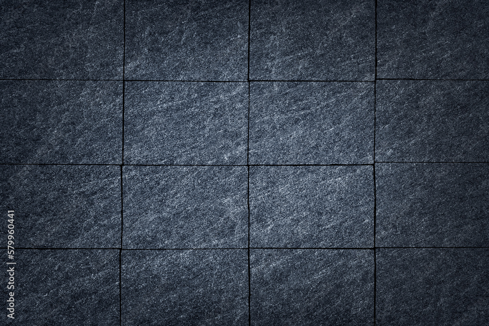 Fototapeta premium Dark grey stone / black slate stone background or texture