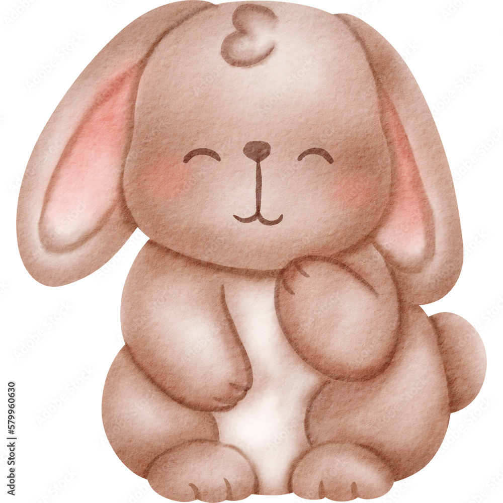 Naklejka premium watercolor rabbit