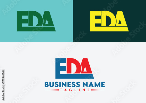 Letter EDA logo design, EDA letter logo