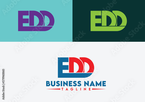 Letter EDD logo design, EDD letter logo