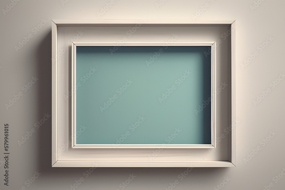 Old wooden frame mockup close up on white wall, 3d render Old wooden frame mockup close up on white wall, 3d render