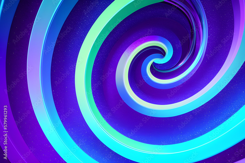 Obraz premium 3D Render Of An Abstract Holographic Purple Sculpture