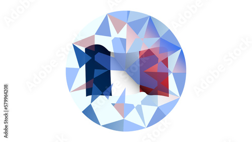 France flag diamond