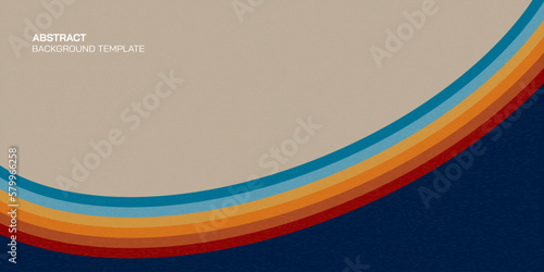 Abstract background retro style with colorful curve stripes have blank space.