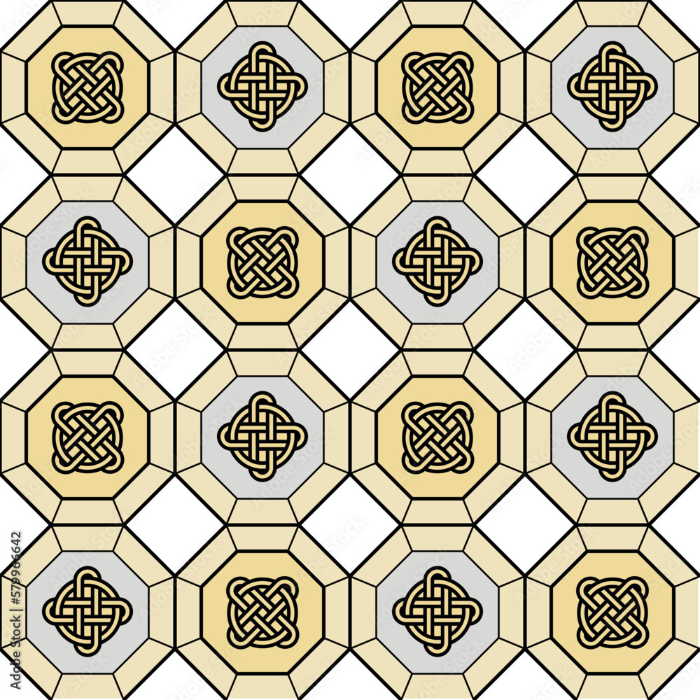 Graphic resources.Rhombus and square.Celtic knot motif. Graphic resources.Rhombus and square.Celtic knot motif.