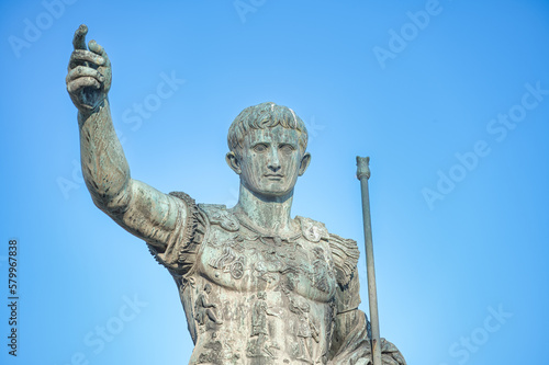 Bild auf Leinwand Detail of Statue of Emperor Octavian Augustus in Rome