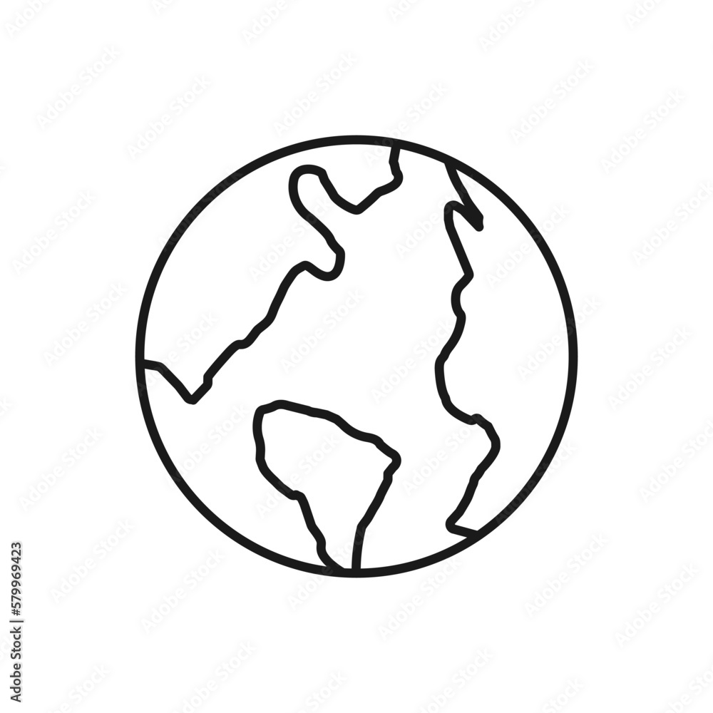 World planet icon. symbol of earth vector World planet icon. symbol of earth vector