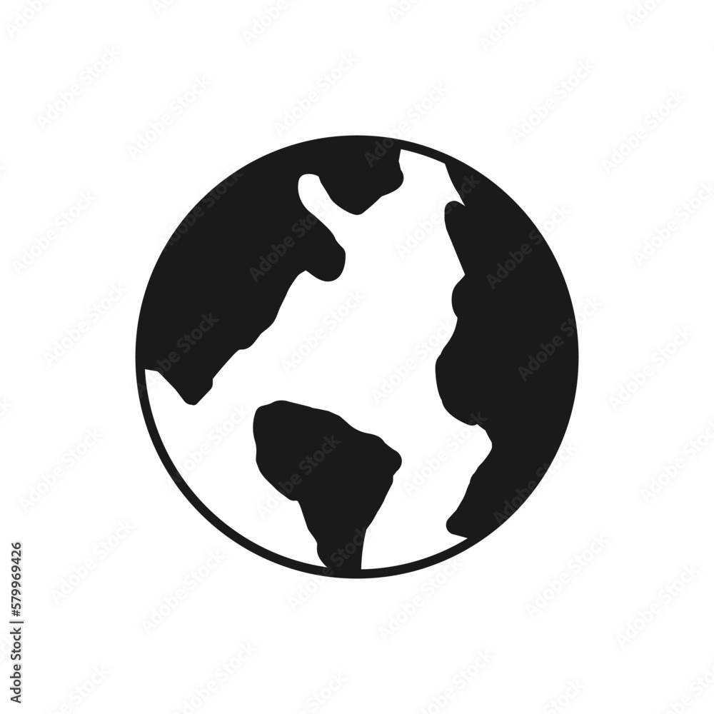 World planet icon. symbol of earth vector World planet icon. symbol of earth vector
