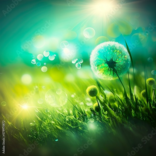 green grass and sun