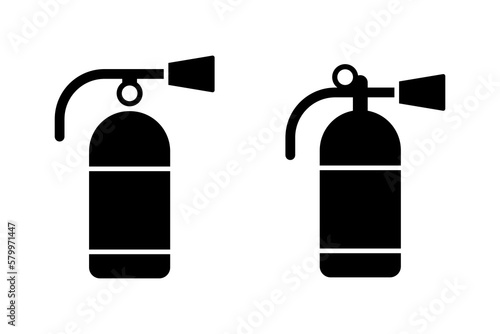 Fire extinguisher vector icon set