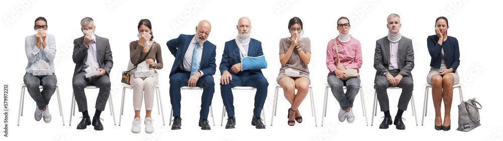 Obraz premium Patients waiting for a medical consultation