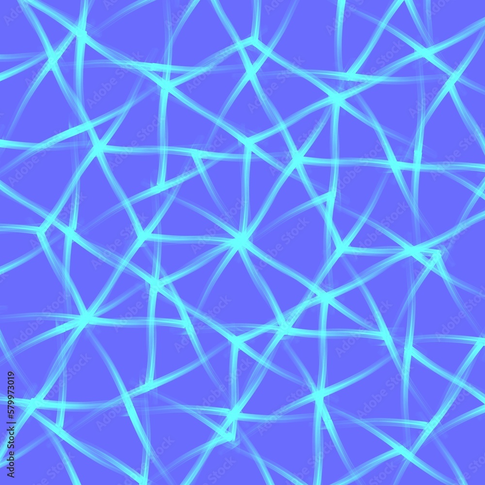 Modern futuristic glowing neon blue geometric shapes repeat pattern design Modern futuristic glowing neon blue geometric shapes repeat pattern design