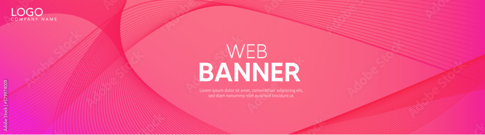 Fototapeta premium Pink background with ribbon