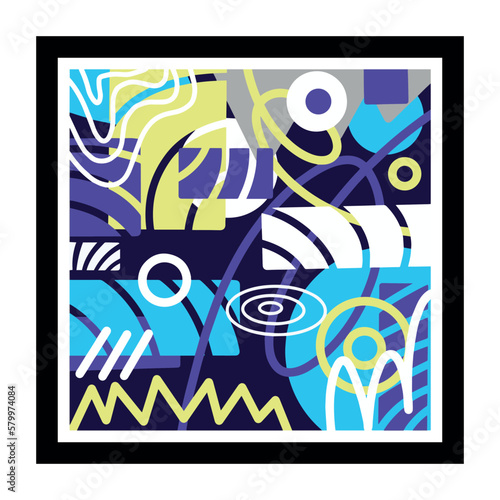 Art Abstract Geomatric Maximalism Design Digital
