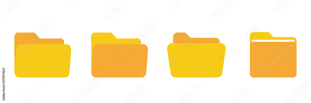Folder vector icons collection Folder vector icons collection