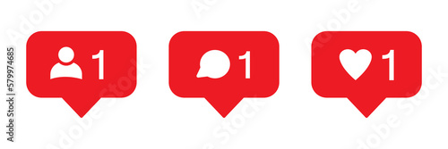  Follower notification vector icons se