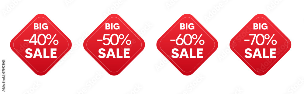 Set label, Red sale labels, Label discount sale Set label, Red sale labels, Label discount sale