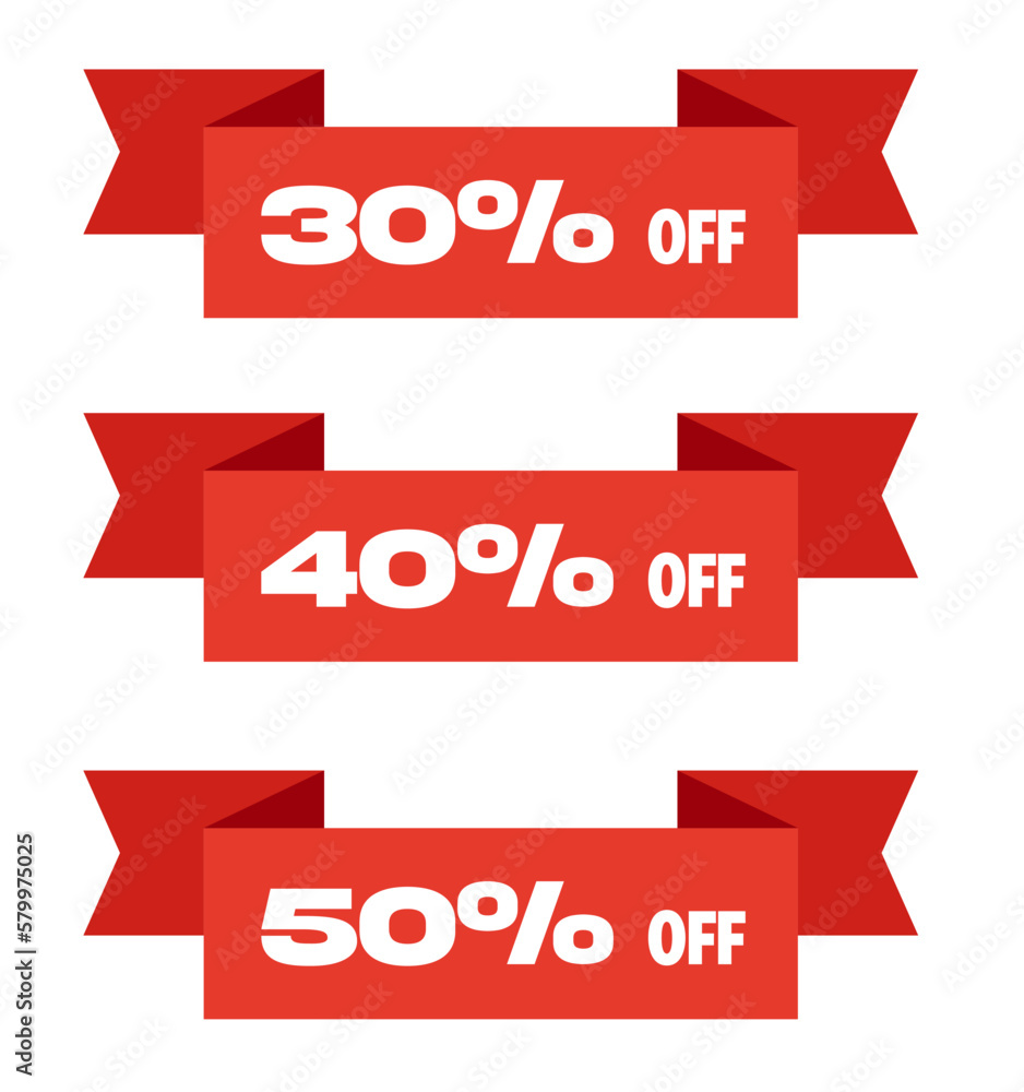 Set label, Red sale label, Label discount sale Set label, Red sale label, Label discount sale