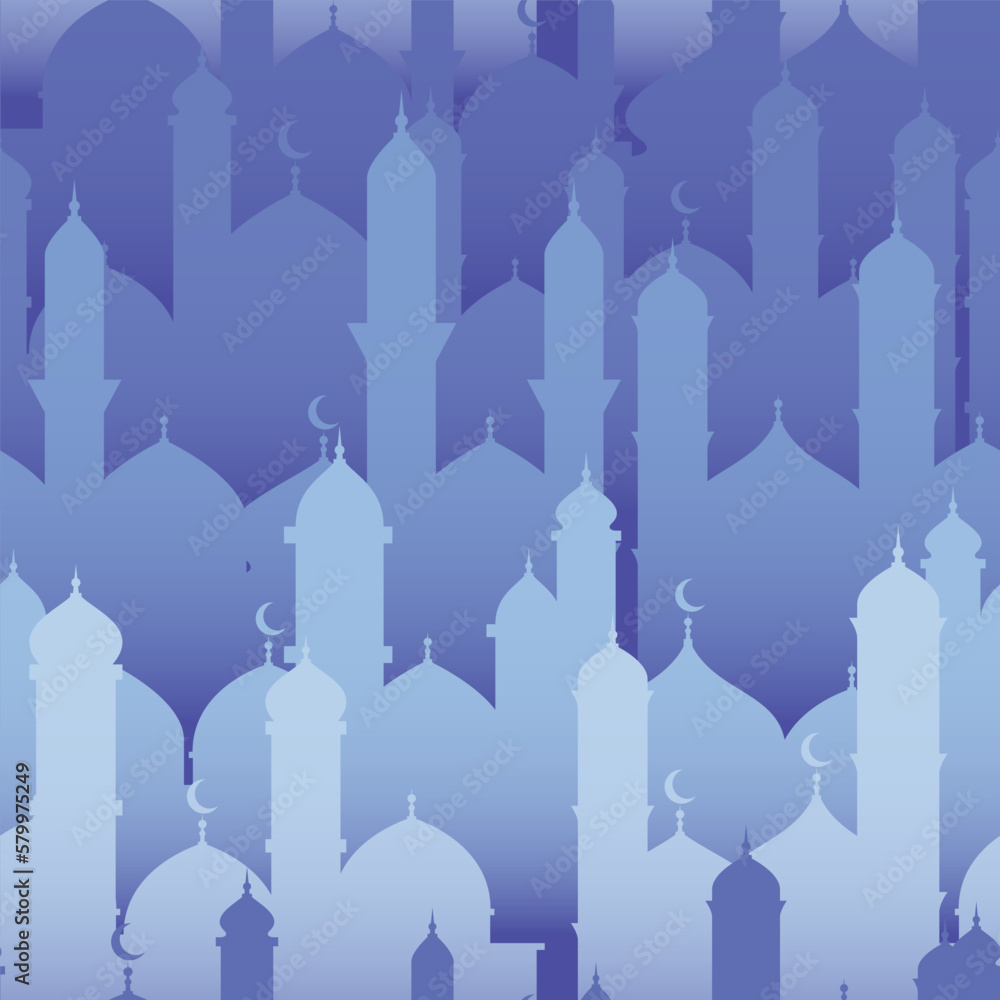 seamless pattern simple mosque paper vector background. islamic ramadan theme. vector illustrations EPS10