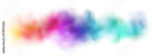 Fototapeta Naklejka Na Ścianę i Meble -  Abstract transparent color smoke cloud. Rainbow color fog