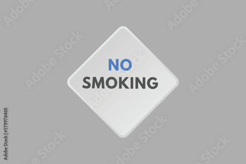 no smoking text Button. no smoking Sign Icon Label Sticker Web Buttons 