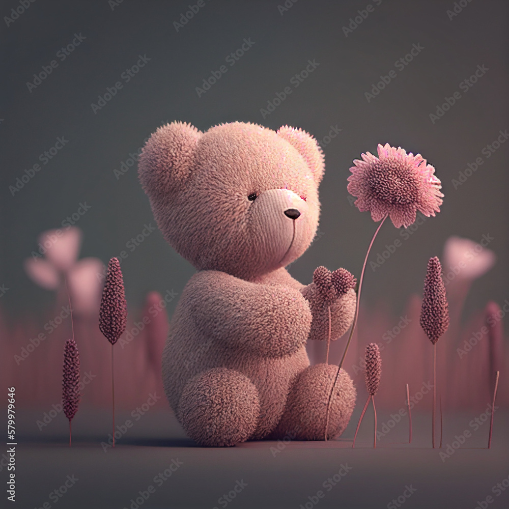 Pink cute cheap teddy bear