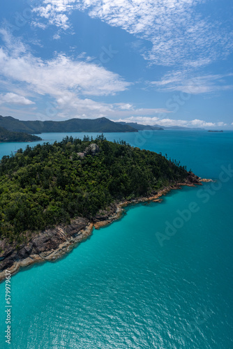 Aerial view of Whitehaven Beach on Whitsundays Island © Mel Campbell