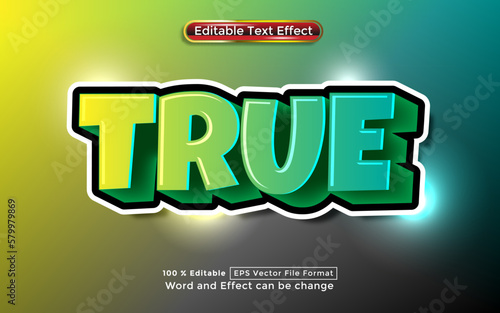 True text editable vector text effect