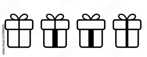 gift box icons set