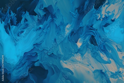 Abstract blue water background created with generative AI technology