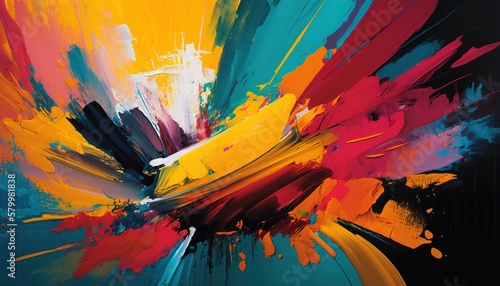 Vibrant Energy: An Abstract Expressionist Painting